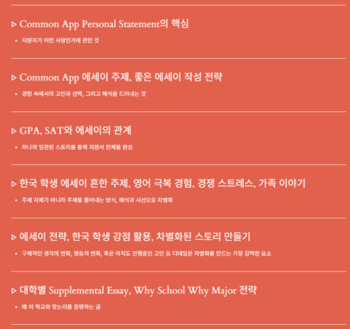 미국 대학 Holistic Review – 에세이